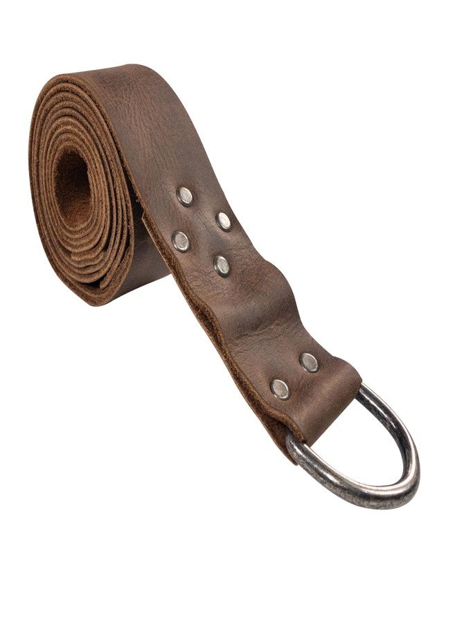 Valhalla Gear, Viking Belt for Men, Renaissance Knight Belt, Half Ring Closure, Full Grain Leather, Handmade Accessories, Bourbon Brown - Image 5